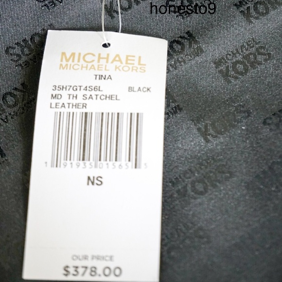 NWT Michael Kors MD Leather Satchel Shoulder Black - Picture 8 of 8